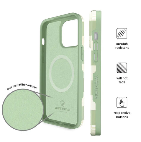 Pistachio Vibe Checkered iPhone Case