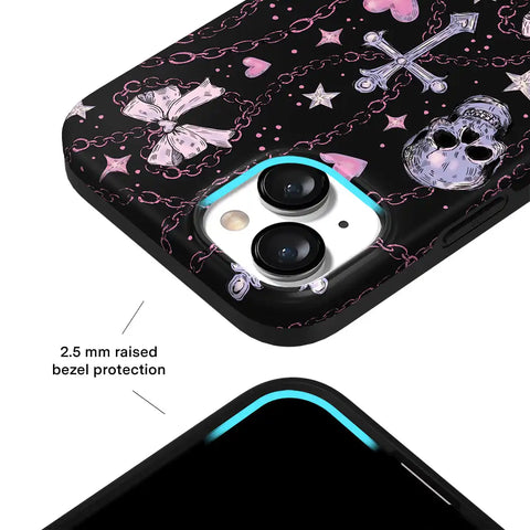 Pretty Punk Skulls iPhone Case