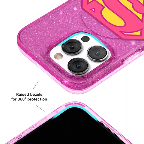 Supergirl Stardust Glitter iPhone Case