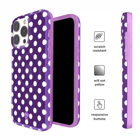 Violet Glow Polka Dot iPhone Case