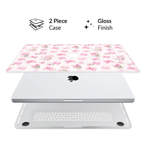Posie Pink Bows MacBook Case