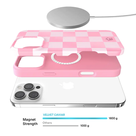 Pink Vibe Checkered iPhone Case