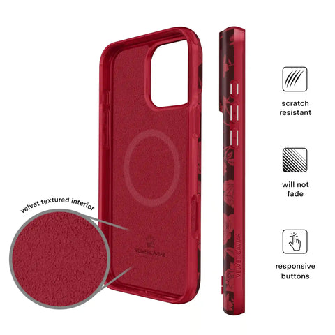 Dark Cherry Floral iPhone Case