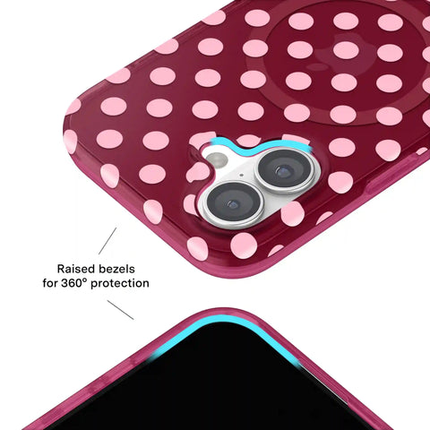 Raspberry Polka Dot iPhone Case