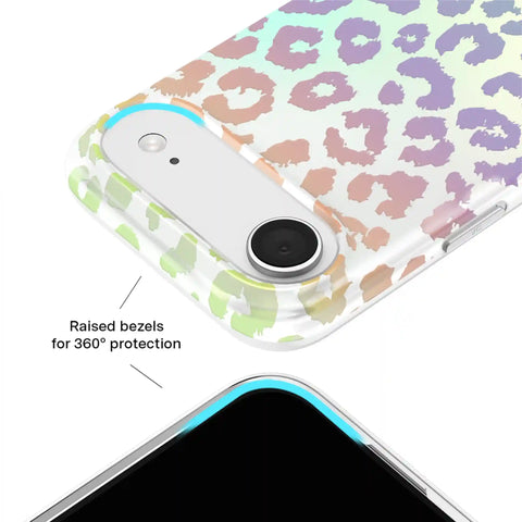 White Opal Leopard iPhone Case