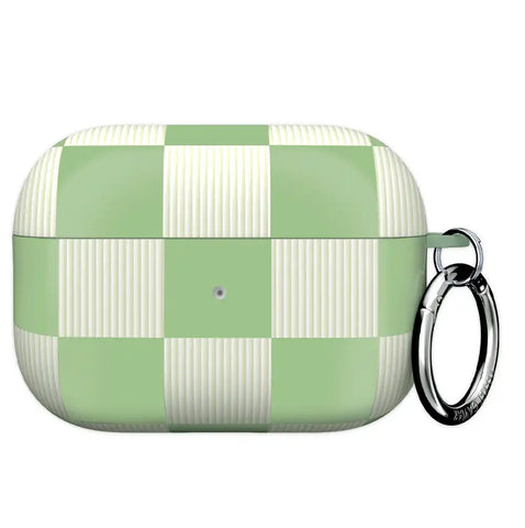 Pistachio Vibe Checkered AirPod Case