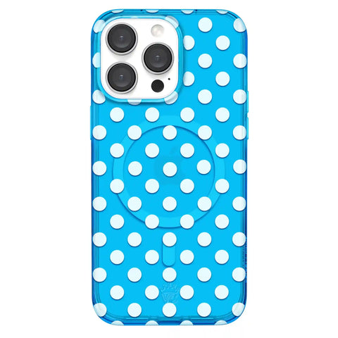Aquamarine Polka Dot iPhone Case