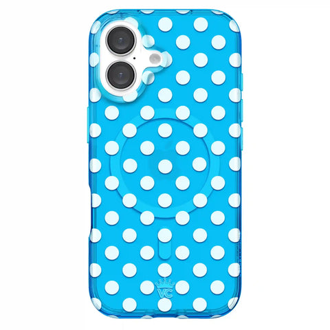 Aquamarine Polka Dot iPhone Case