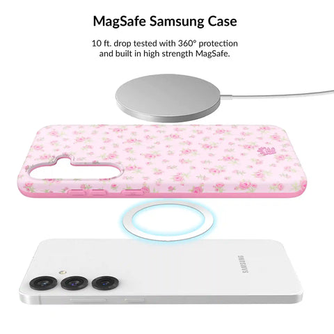 Dainty Pink Floral Samsung Bundle Set