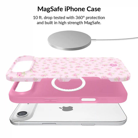 Dainty Pink Floral iPhone Bundle Set