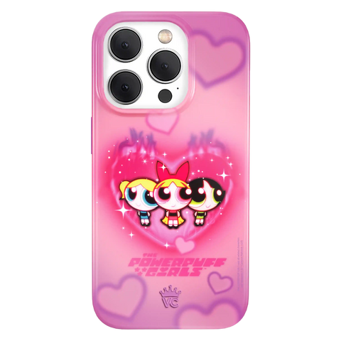 The Powerpuff Girls Airbrush Hearts iPhone Case