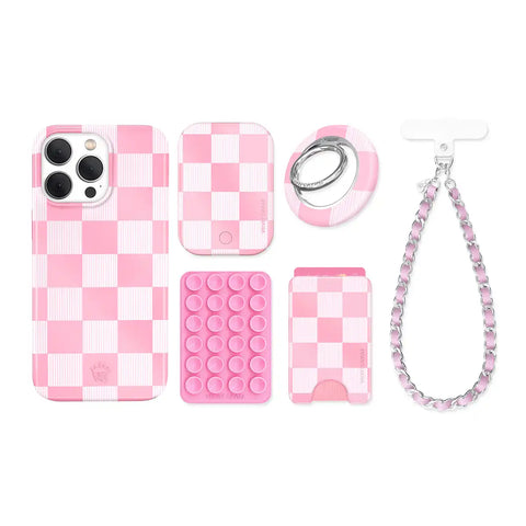 Pink Vibe Checker iPhone Bundle Set