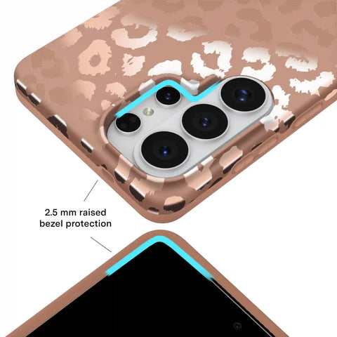 Bronze Chrome Leopard Samsung Case