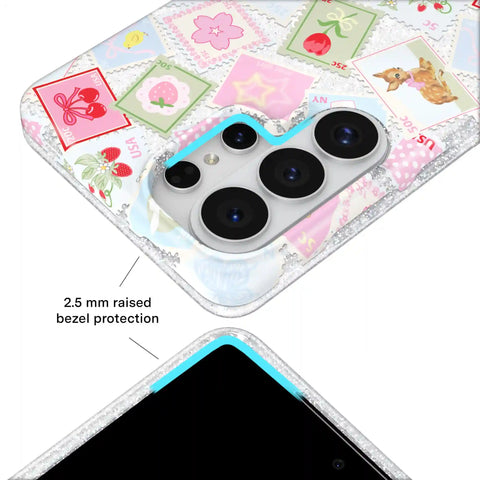 Spring Whimsy Stamps Glitter Samsung Case