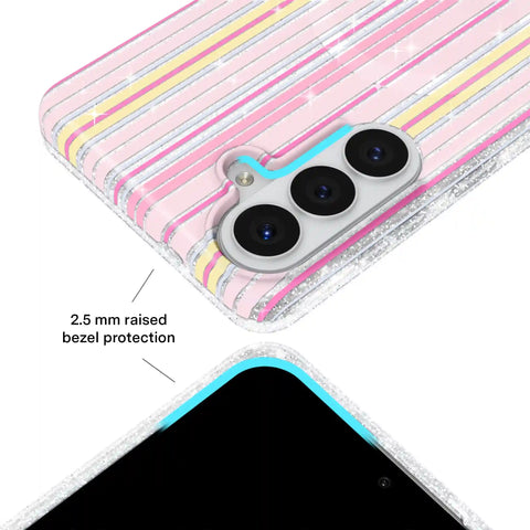 Sunkissed Stripes Glitter Samsung Case