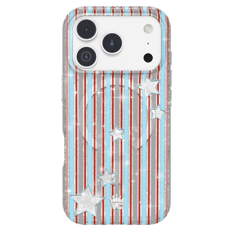 Stars & Stripes Glitter iPhone Case
