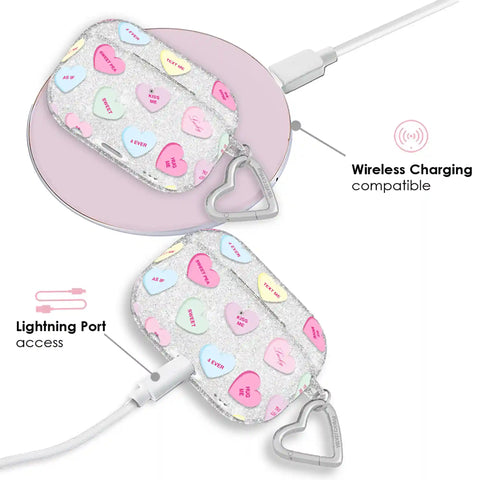 Sweet Hearts Glitter AirPod Case