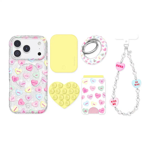 Sweet Hearts Glitter iPhone Bundle Set