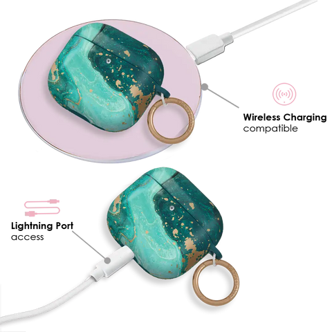 Emerald Marble AirPods Case