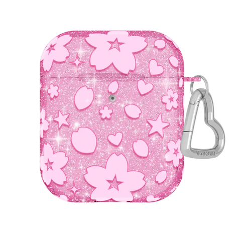 Cherry Blossom Glitter AirPod Case