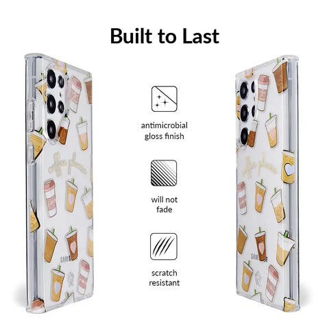 Coffee First Clear Samsung Galaxy Case