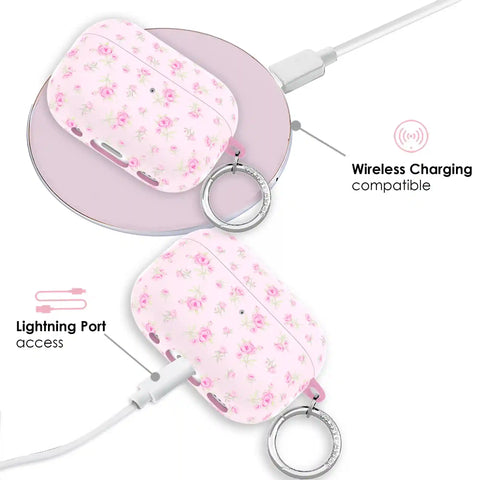 Dainty Pink Floral AirPod Case