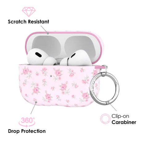Dainty Pink Floral AirPod Case
