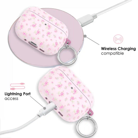 Dainty Pink Floral AirPod Case