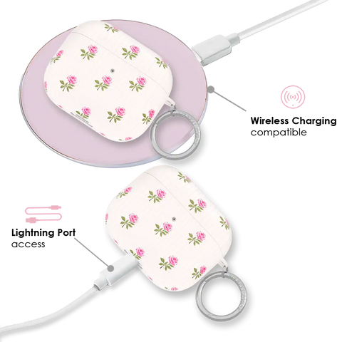 Pink Peony Floral AirPod Case