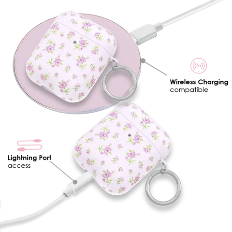 Dainty Lilac Floral AirPod Case