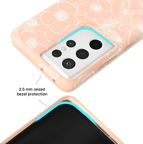 Peach Blossom Floral Samsung Case