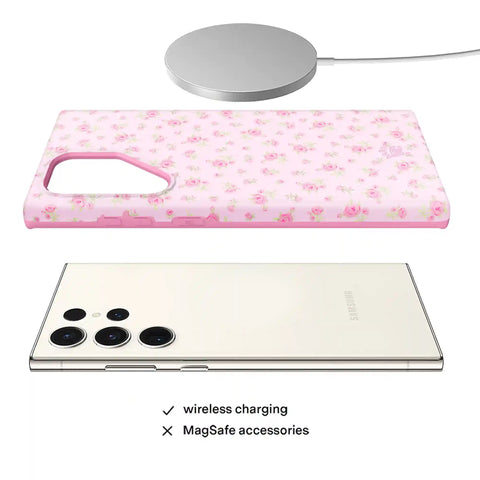Dainty Pink Floral Samsung Case