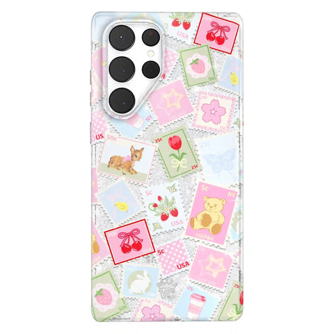 Spring Whimsy Stamps Glitter Samsung Case