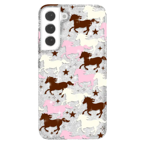 Pink Pony Glitter Samsung Case