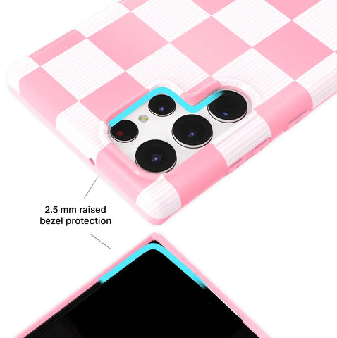 Pink Vibe Checkered Samsung Case