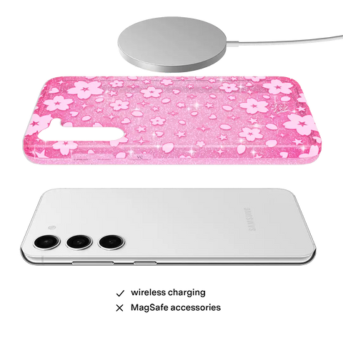 Cherry Blossom Glitter Samsung Case