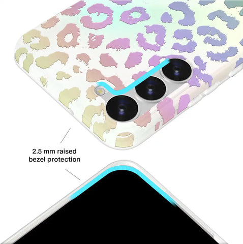 White Opal Leopard Samsung Case