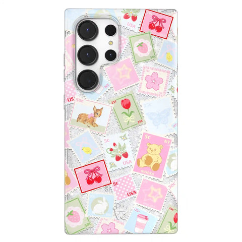 Spring Whimsy Stamps Glitter Samsung Case