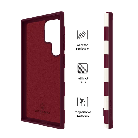 Burgundy Vibe Checker Samsung Case