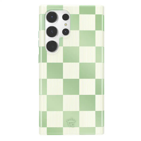 Pistachio Vibe Checkered Samsung Case