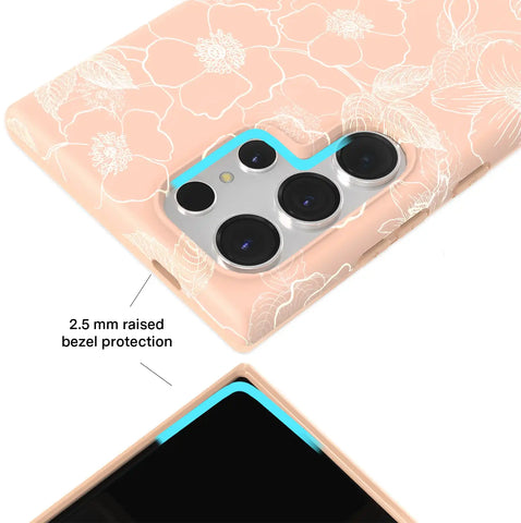 Peach Blossom Floral Samsung Case