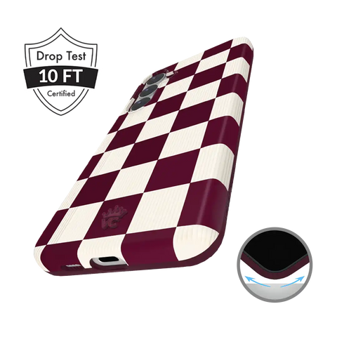 Burgundy Vibe Checker Samsung Case