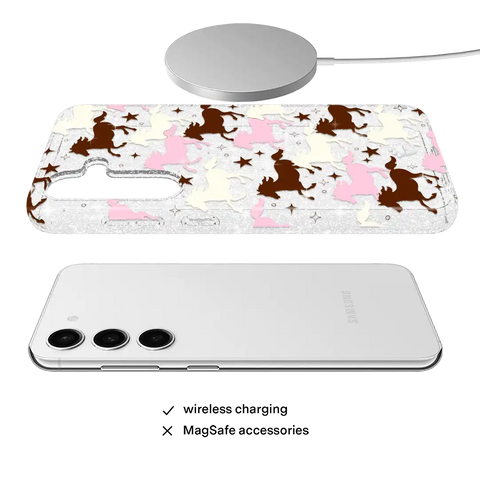 Pink Pony Glitter Samsung Case