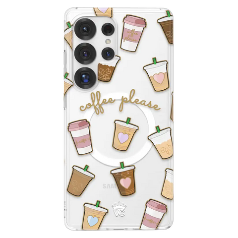Coffee First Clear Samsung Galaxy Case
