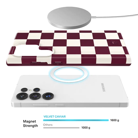 Burgundy Vibe Checker Samsung Case