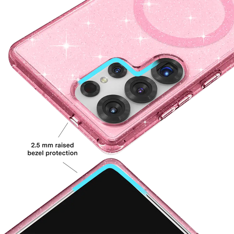 Pink Stardust Glitter Samsung Case