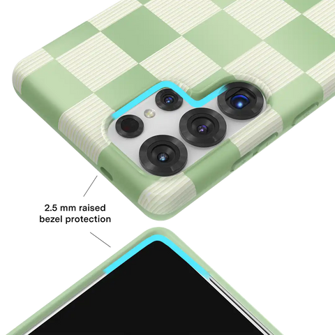 Pistachio Vibe Checkered Samsung Case