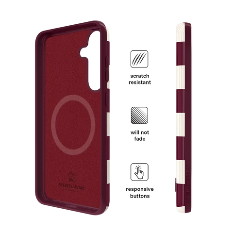 Burgundy Vibe Checker Samsung Case