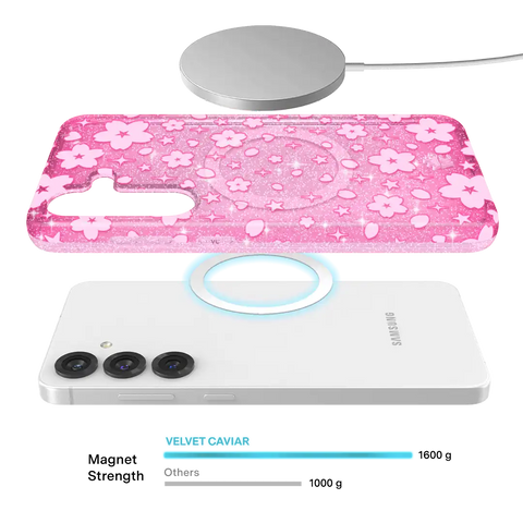 Cherry Blossom Glitter Samsung Case